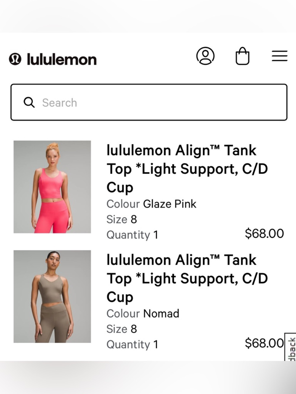 Lululemon Align Tank C/D (Pink Glaze) size 8 - Picture 2 of 10